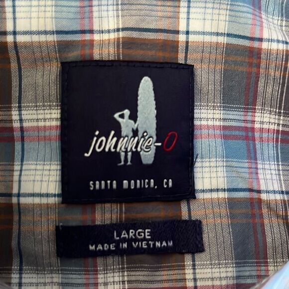 Johnnie-O Cotton Button Up Sz. L - Picture 2 of 8